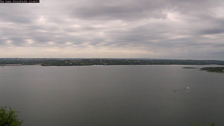 Lake Travis webcam, April 9, 2016 11:55 AM CT