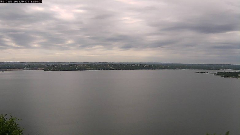 Lake Travis webcam, April 9, 2016 12:00 PM CT