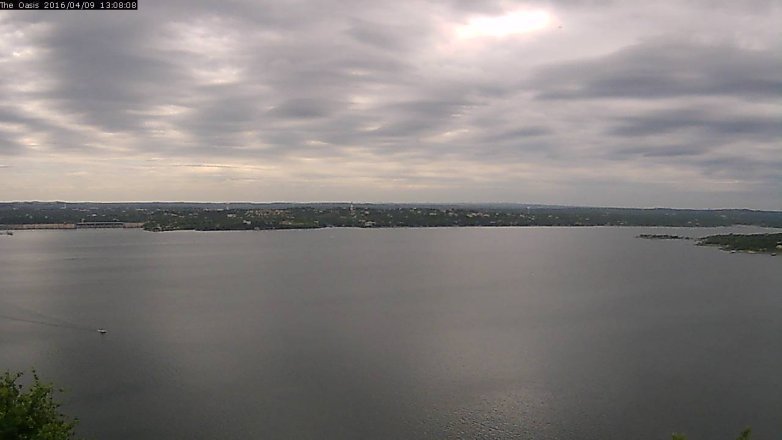Lake Travis webcam, April 9, 2016 12:15 PM CT