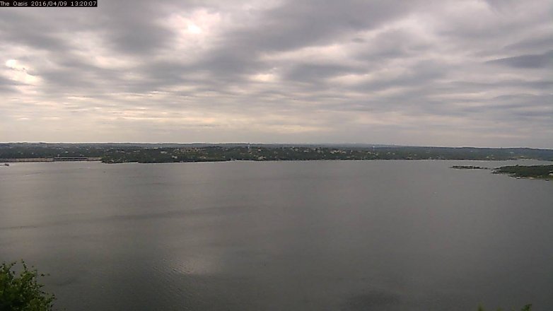 Lake Travis webcam, April 9, 2016 12:25 PM CT