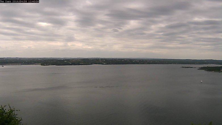 Lake Travis webcam, April 9, 2016 12:45 PM CT