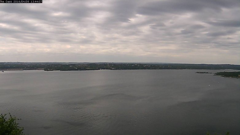Lake Travis webcam, April 9, 2016 12:50 PM CT