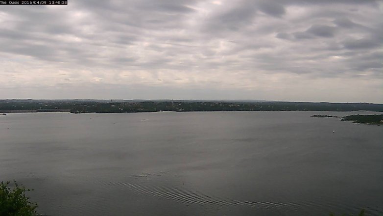 Lake Travis webcam, April 9, 2016 12:55 PM CT