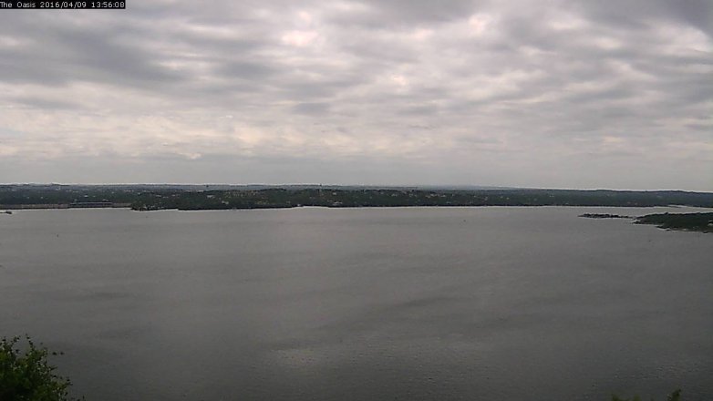 Lake Travis webcam, April 9, 2016 1:05 PM CT