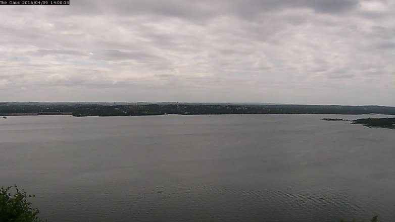 Lake Travis webcam, April 9, 2016 1:15 PM CT