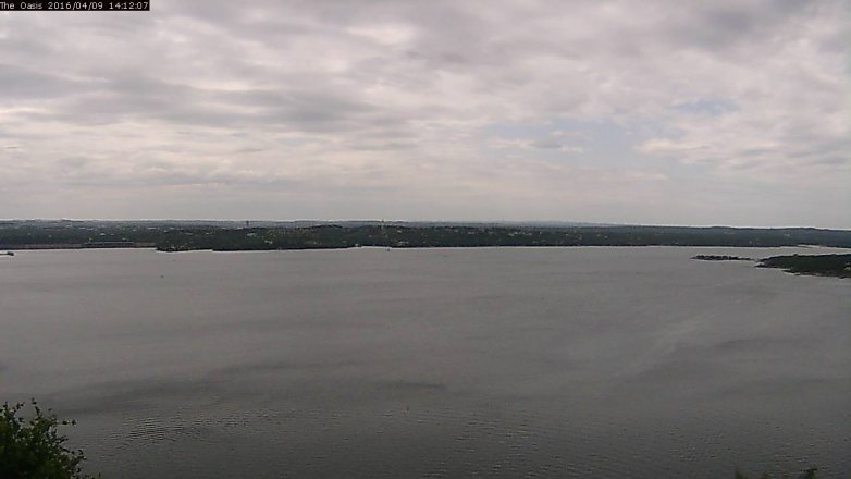 Lake Travis webcam, April 9, 2016 1:20 PM CT