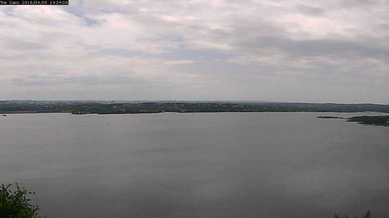 Lake Travis webcam, April 9, 2016 1:30 PM CT
