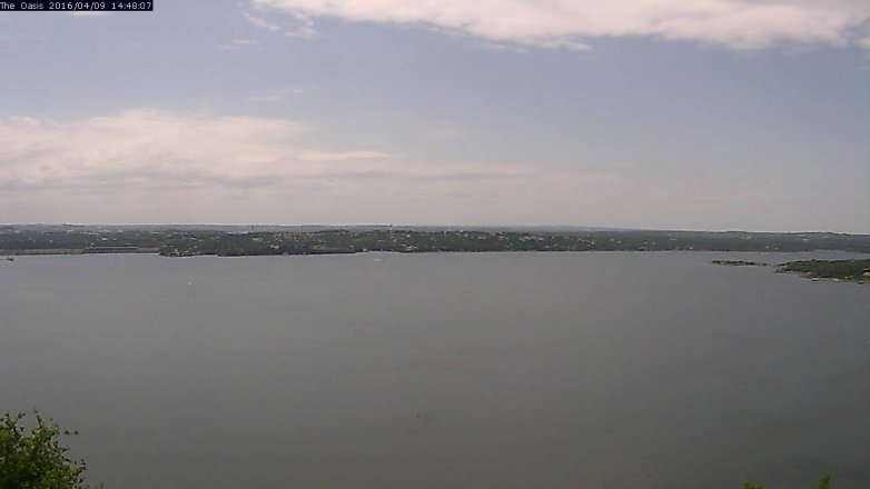 Lake Travis webcam, April 9, 2016 1:55 PM CT