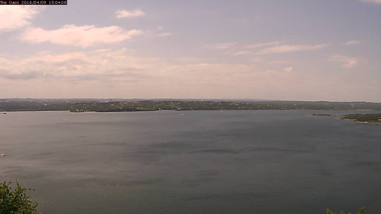 Lake Travis webcam, April 9, 2016 2:10 PM CT