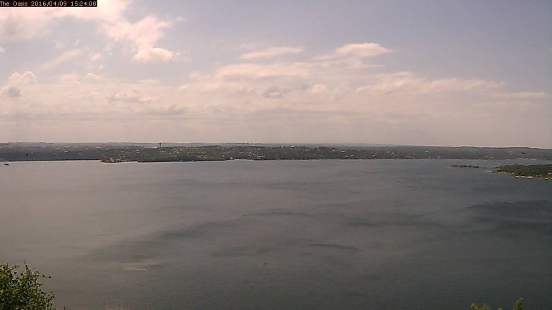 Lake Travis webcam, April 9, 2016 2:30 PM CT