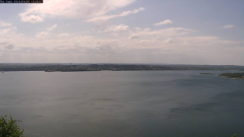 Lake Travis webcam, April 9, 2016 2:35 PM CT