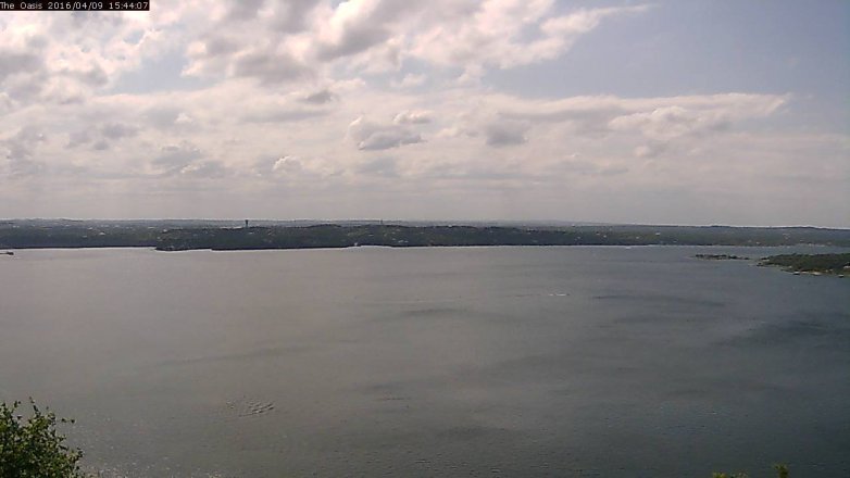 Lake Travis webcam, April 9, 2016 2:50 PM CT
