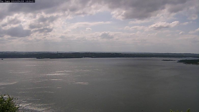 Lake Travis webcam, April 9, 2016 3:10 PM CT