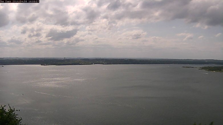 Lake Travis webcam, April 9, 2016 3:15 PM CT