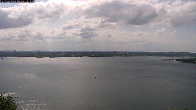 Lake Travis webcam, April 9, 2016 3:20 PM CT