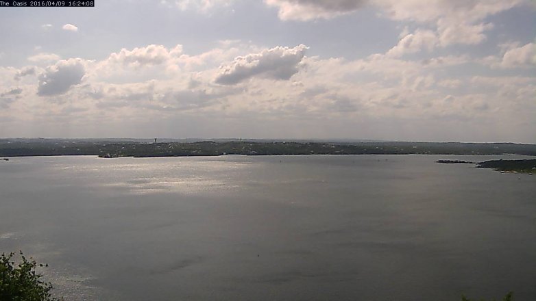 Lake Travis webcam, April 9, 2016 3:30 PM CT