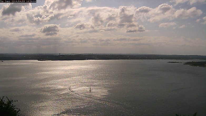 Lake Travis webcam, April 9, 2016 4:05 PM CT