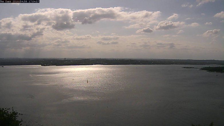 Lake Travis webcam, April 9, 2016 4:10 PM CT