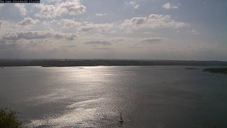 Lake Travis webcam, April 9, 2016 4:20 PM CT