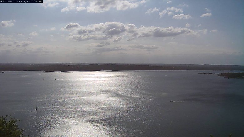 Lake Travis webcam, April 9, 2016 4:25 PM CT