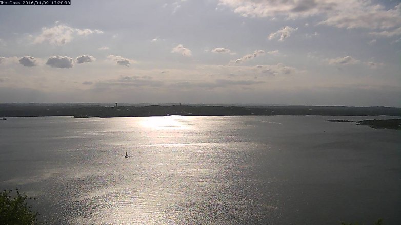 Lake Travis webcam, April 9, 2016 4:35 PM CT