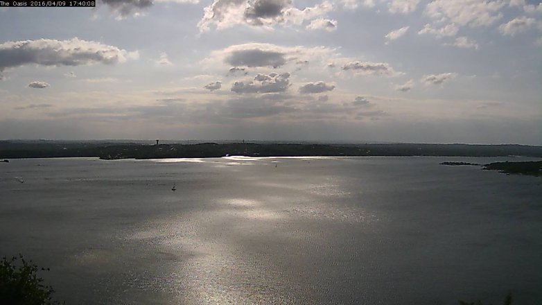 Lake Travis webcam, April 9, 2016 4:45 PM CT