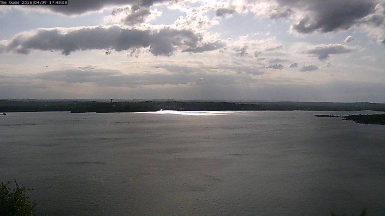 Lake Travis webcam, April 9, 2016 4:55 PM CT