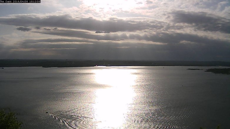 Lake Travis webcam, April 9, 2016 5:20 PM CT