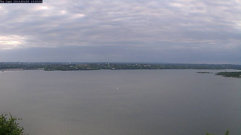 Lake Travis webcam, April 9, 2016 6:25 PM CT