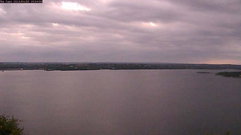 Lake Travis webcam, April 9, 2016 7:10 PM CT