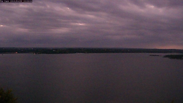 Lake Travis webcam, April 9, 2016 7:15 PM CT