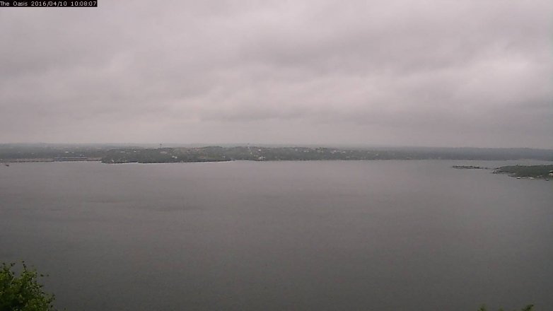 Lake Travis webcam, April 10, 2016 9:15 AM CT