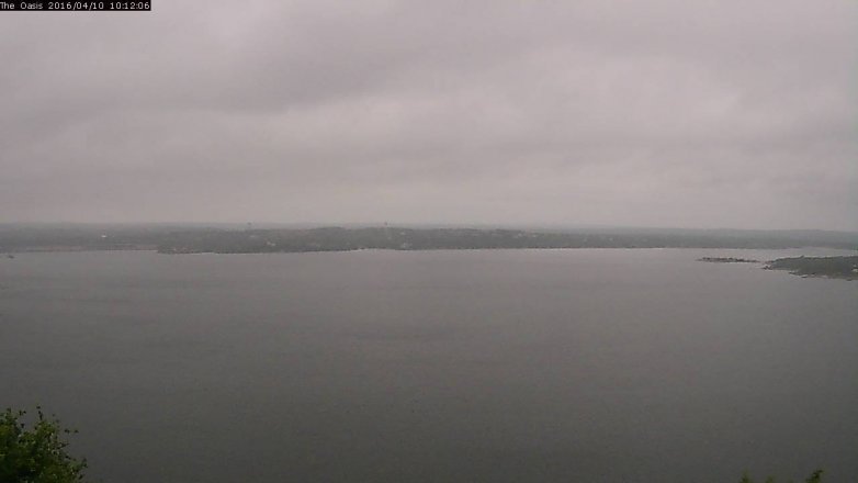 Lake Travis webcam, April 10, 2016 9:20 AM CT