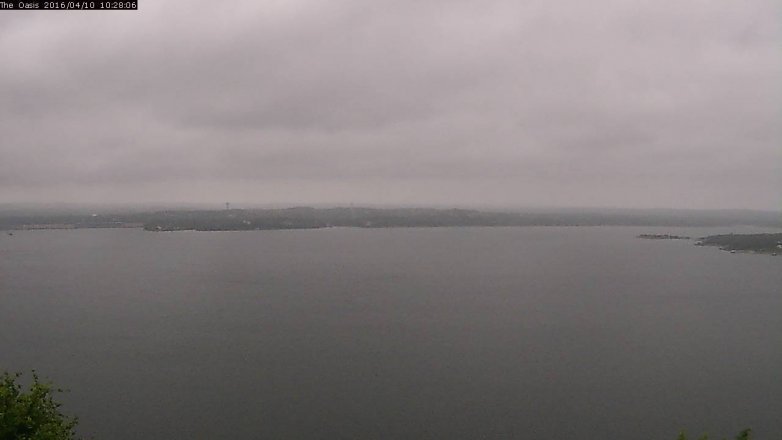 Lake Travis webcam, April 10, 2016 9:35 AM CT