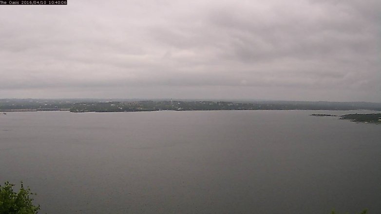 Lake Travis webcam, April 10, 2016 9:45 AM CT