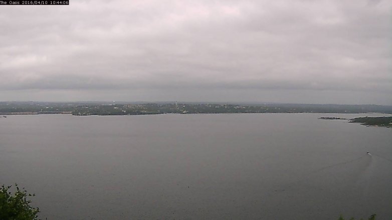 Lake Travis webcam, April 10, 2016 9:50 AM CT