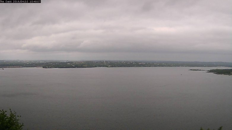 Lake Travis webcam, April 10, 2016 9:55 AM CT