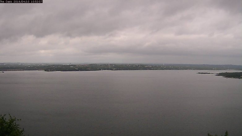 Lake Travis webcam, April 10, 2016 10:00 AM CT