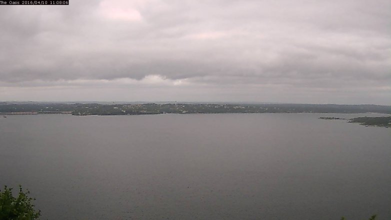 Lake Travis webcam, April 10, 2016 10:15 AM CT