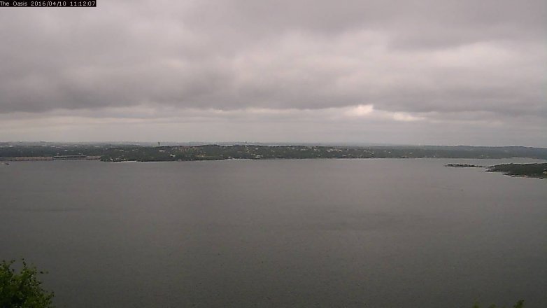 Lake Travis webcam, April 10, 2016 10:20 AM CT