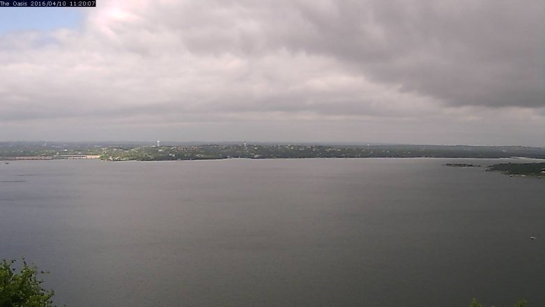 Lake Travis webcam, April 10, 2016 10:25 AM CT