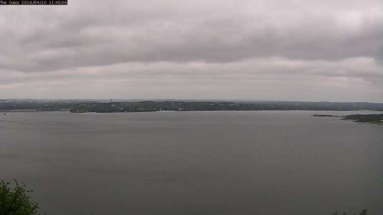 Lake Travis webcam, April 10, 2016 10:45 AM CT