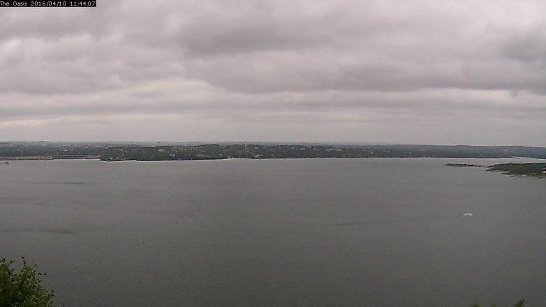 Lake Travis webcam, April 10, 2016 10:50 AM CT