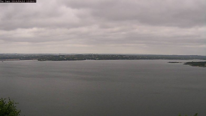 Lake Travis webcam, April 10, 2016 11:15 AM CT