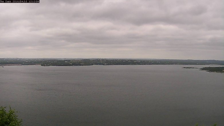 Lake Travis webcam, April 10, 2016 11:20 AM CT