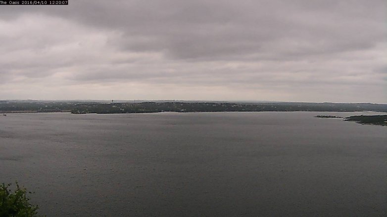 Lake Travis webcam, April 10, 2016 11:30 AM CT