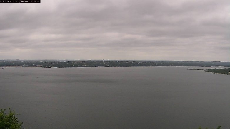 Lake Travis webcam, April 10, 2016 11:40 AM CT