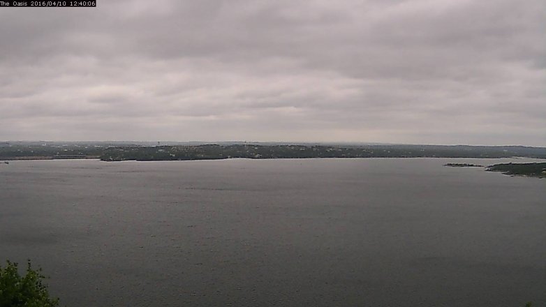 Lake Travis webcam, April 10, 2016 11:45 AM CT
