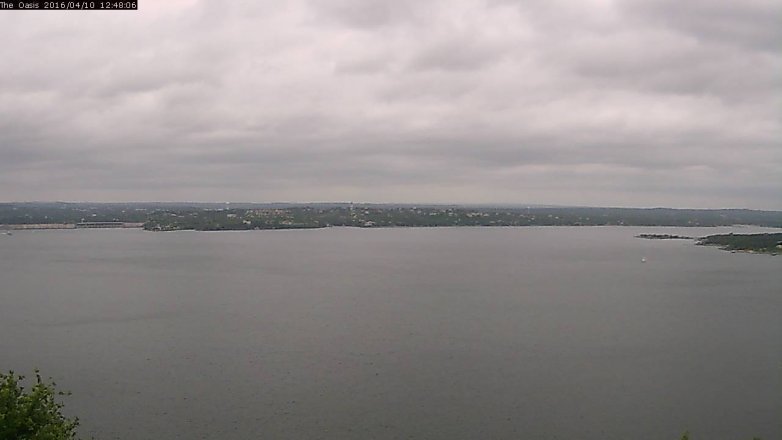 Lake Travis webcam, April 10, 2016 11:55 AM CT