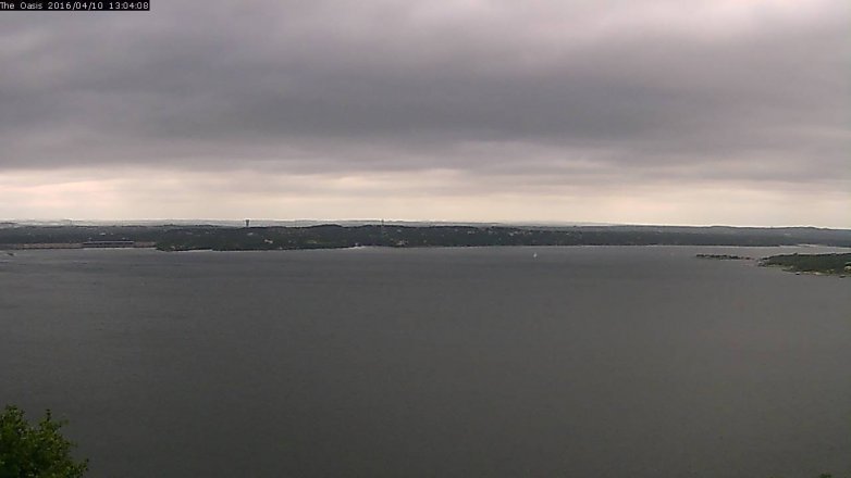 Lake Travis webcam, April 10, 2016 12:10 PM CT